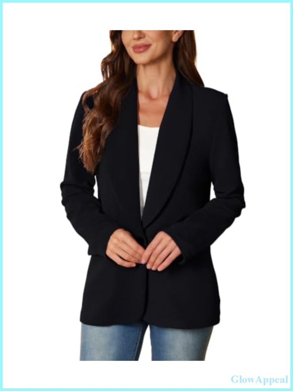 Womens Lightweight Business Casual Blazer Long Sleeve Work Jacket